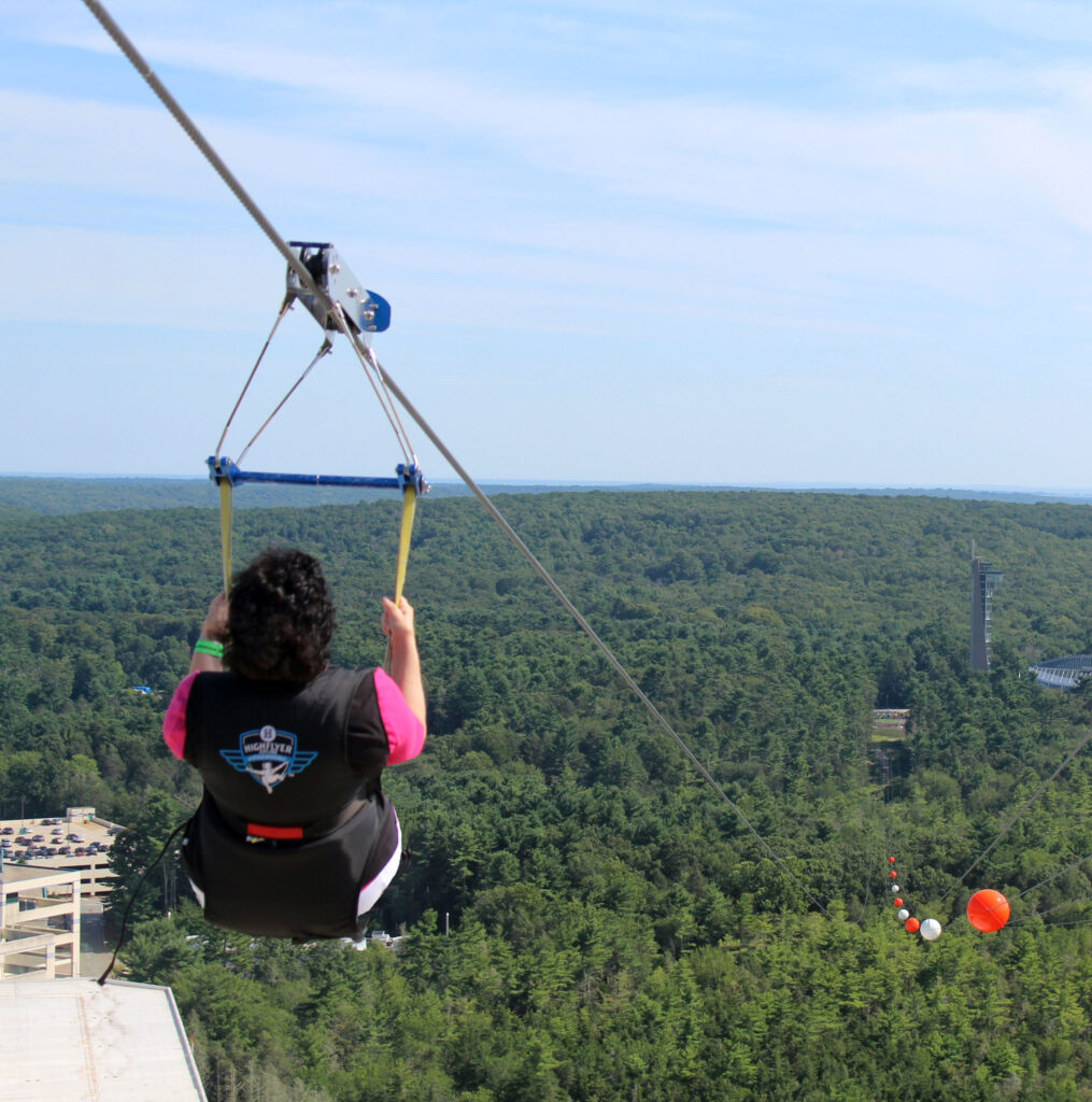 Mile Long Zip LIne — 350ft off the ground
